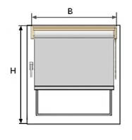 Rollomontage auf dem Fensterfluegel